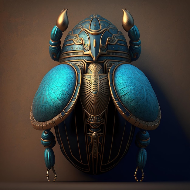 Foto el escarabajo decorativo del antiguo egipto