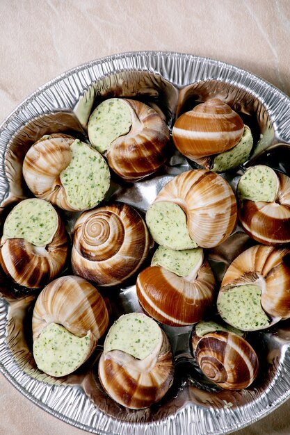 Escargots de Bourgogne sin cocer