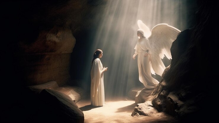 Una escena del ángel de cristo.
