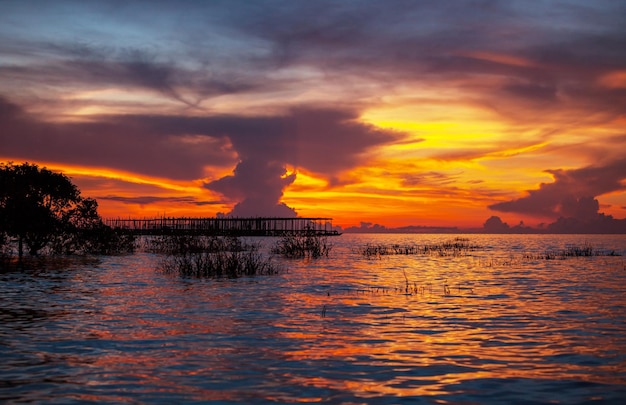 Escena del atardecer