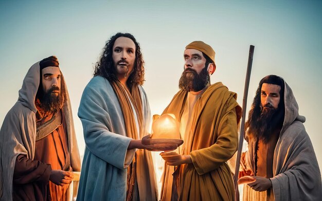 Escena bíblica del nacimiento de Jesús