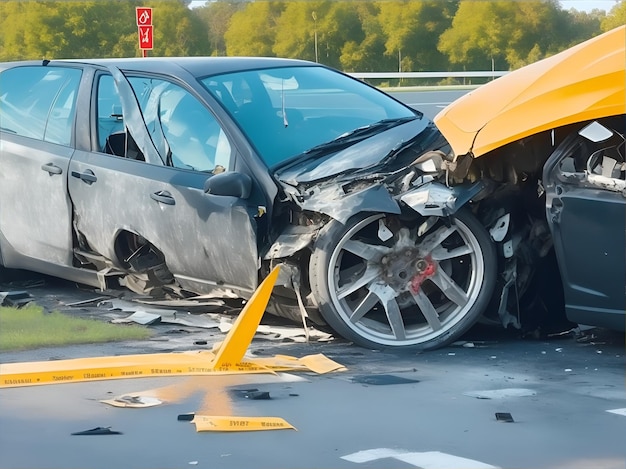 Escena de la calle del automóvil Descargas de imágenes generadas por IA