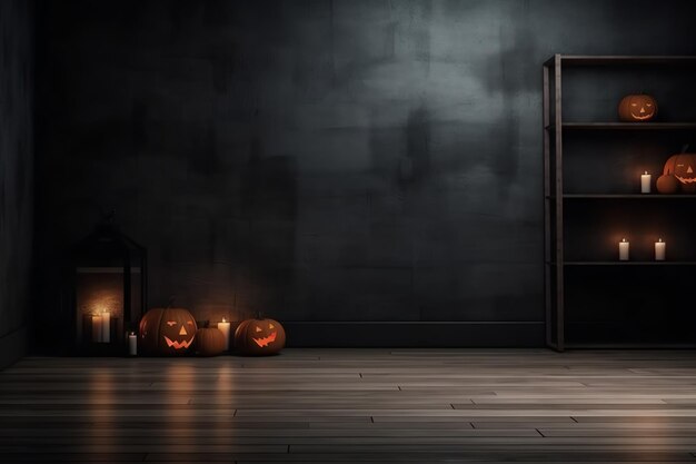 Escena del cementerio de Halloween Pesadilla embrujada castillo de terror de dibujos animados de fondo