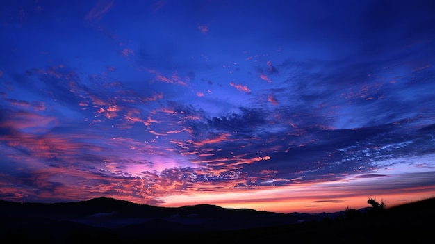 Foto escena del cielo temprano en la mañana