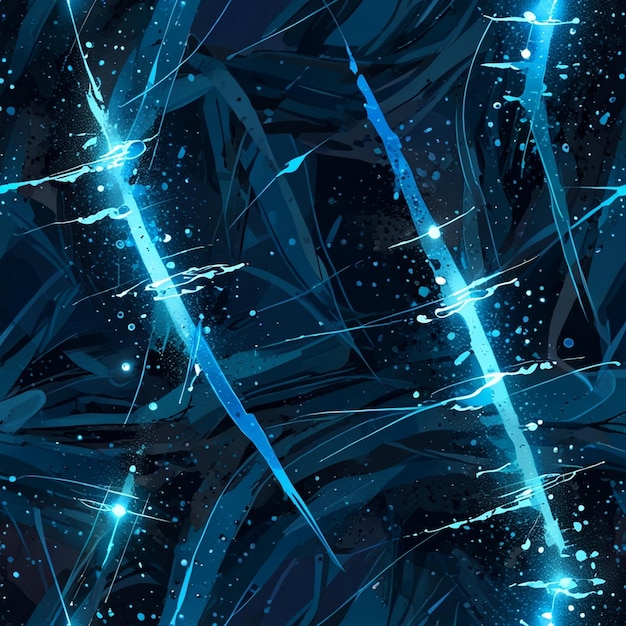 Escena de fondo oscuro de la vista nocturna del agua generada por Ai