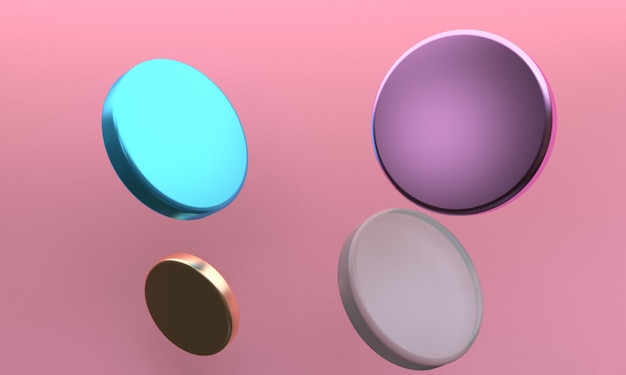 Escena de formas abstractas minimalistas