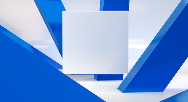 Escena con formas geométricas fondo abstracto minimalista render 3D