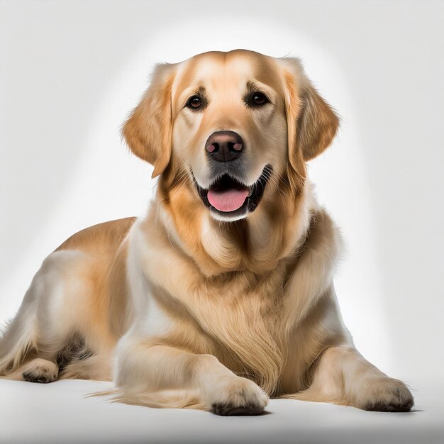 La escena de la foto del perro marrón y blanco