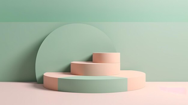 Escena de maqueta abstracta en estilo minimalista Podium