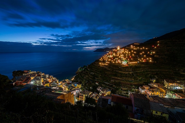 Escena de la Natividad en Manarola