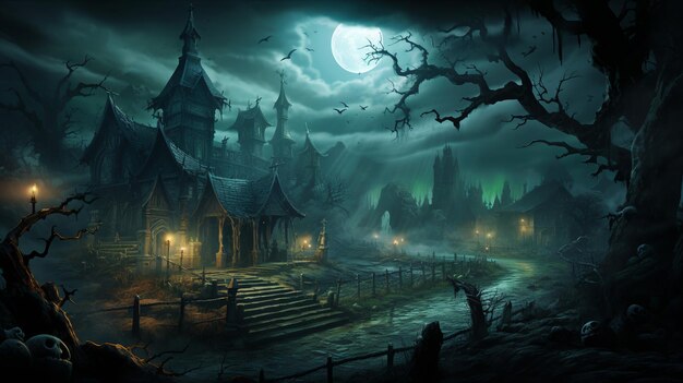 Foto escena de la noche de halloween