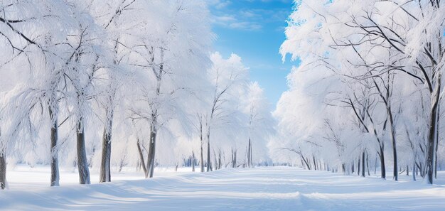 Escena de paisaje de invierno