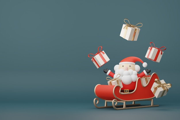 Escena de pantalla 3D para presentación de productos y cosméticos con concepto de Navidad y feliz año nuevo