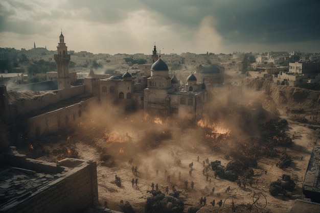 Una escena de la película la ciudad de jerusalén.