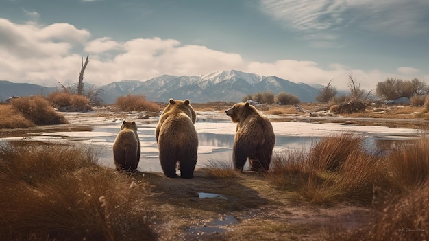 Una escena de la película La familia del oso.