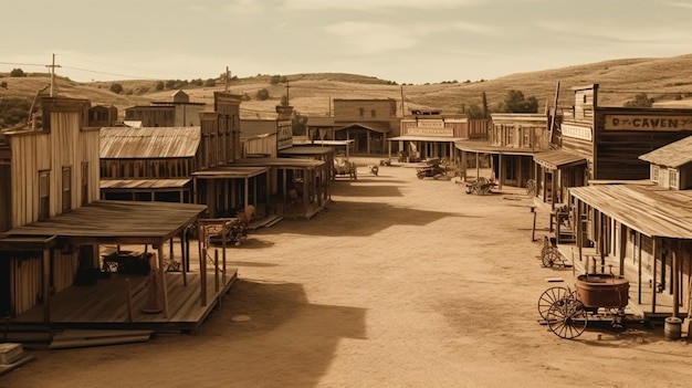 Una escena de la película el lejano oeste.