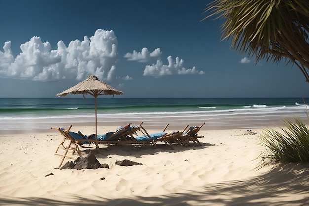 Foto una escena de playa increíblemente realista.