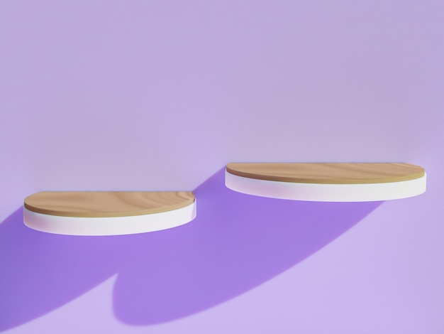 Foto escena con podio para presentación en estilo minimalista diseño de fondo abstracto de render 3d