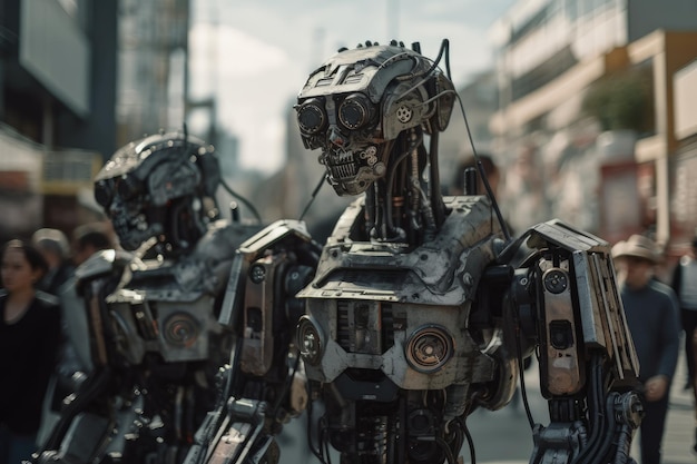 Foto una escena del robot de la película llamado la máquina que se llama la máquina.