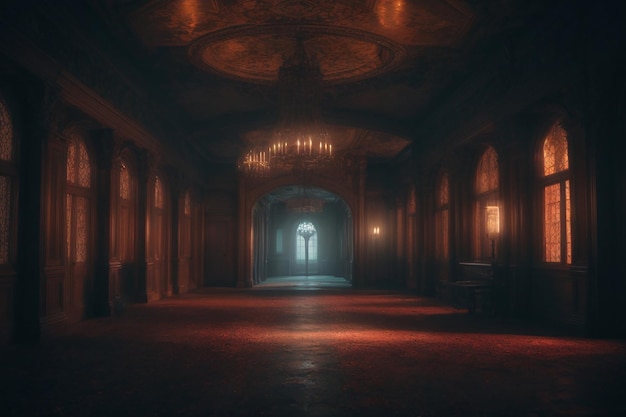 Escena de terror digital de Metaverse Haunted Asylum