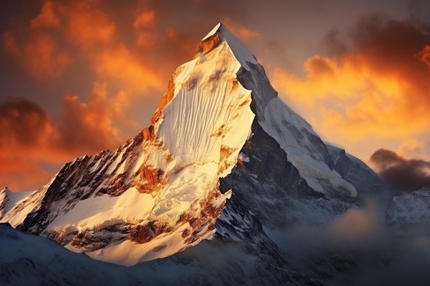 Escena tranquila belleza de la naturaleza en un majestuoso paisaje montañoso