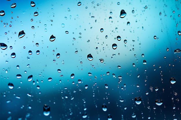 Escena tranquila Las gotas de lluvia crean un cautivador mosaico en el vidrio de la ventana