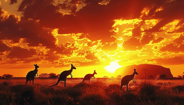 Foto una escena vibrante del interior de australia
