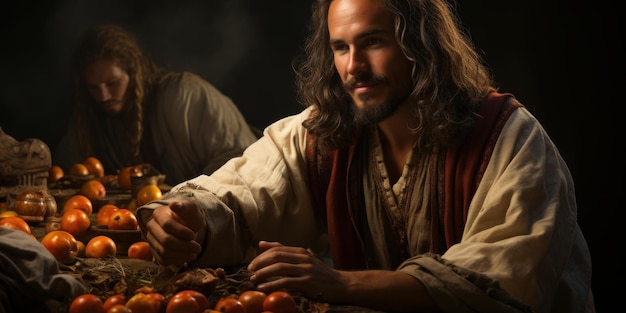 Foto escena de la vida y la figura de jesús de nazaret