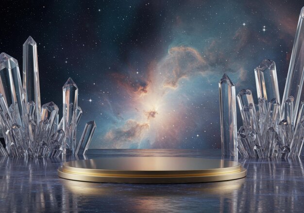 El escenario de cristal en el espacio