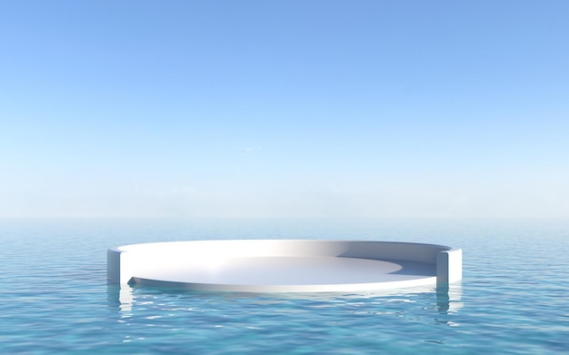 El escenario en el fondo del agua