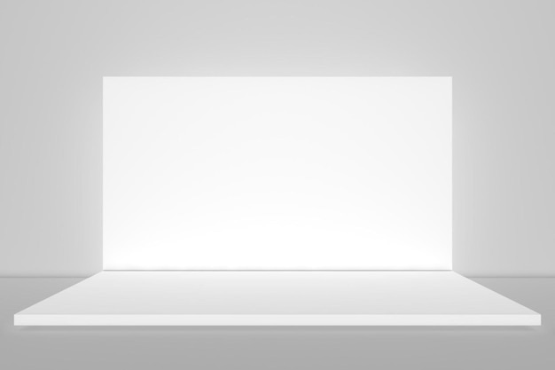 Escenario de fondo blanco