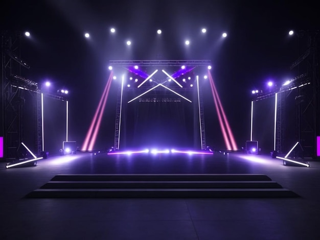 El escenario de iluminación de lujo para eventos 3D _ai_generado