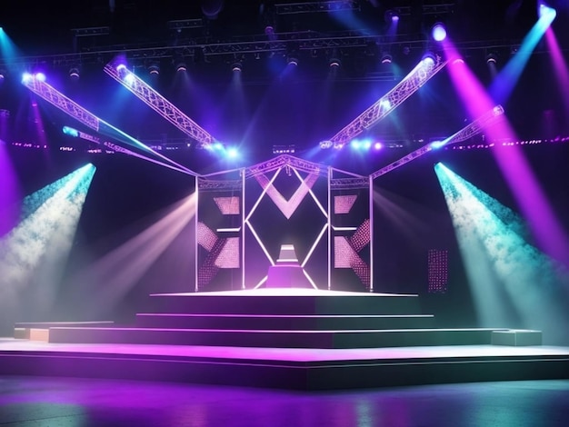 El escenario de iluminación de lujo para eventos 3D _ai_generado