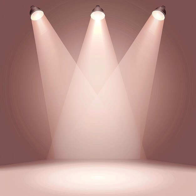 un escenario con una luz en él y un reflector en él