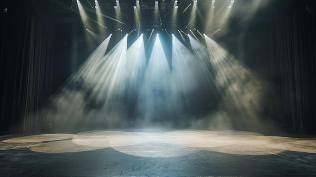 un escenario con las palabras luz en él