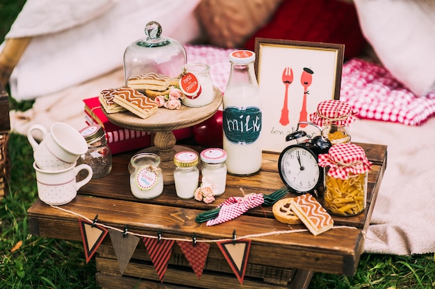 Escenario de picnic De cerca