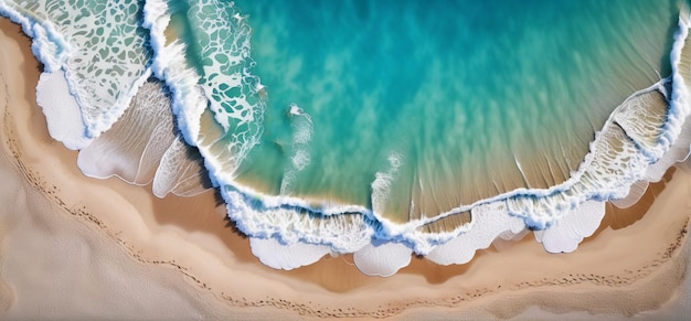 escenario de playa estéticamente agradable fondo con superficie de mar clara