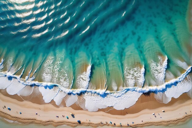 escenario de playa estéticamente agradable fondo con superficie de mar clara