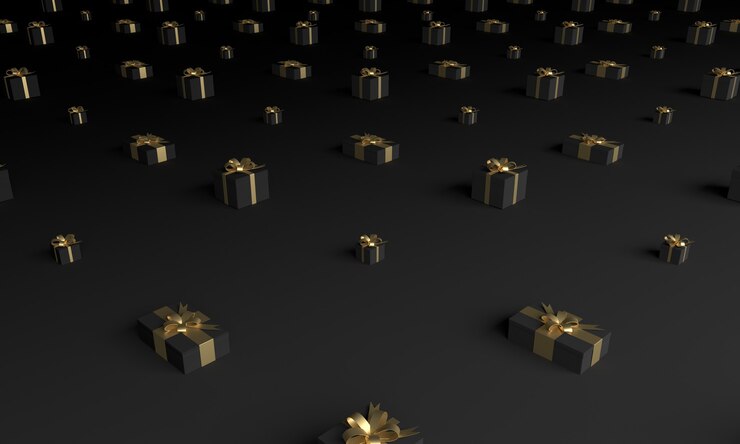 Escenario de producto de tema verde navideño con árbol y estrellas para promoción o banner ilustración 3d Foto Premium