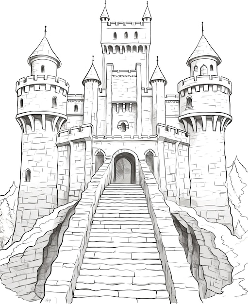 Foto un escenario que incluye un castillo