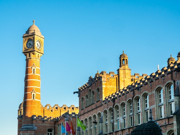 Escenas de la ciudad de Gante en Bélgica edificios residenciales iglesia escenas atractivas y hermosas