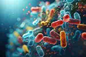 Foto escherichia coli e coli cepas bacterianas saúde e segurança alimentar microcosmo biologia humana e biológica ciência e pesquisa