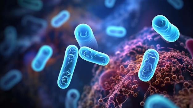 Foto escherichia coli e coli cepas bacterianas saúde e segurança alimentar microcosmo biologia humana e biológica ciência e pesquisa