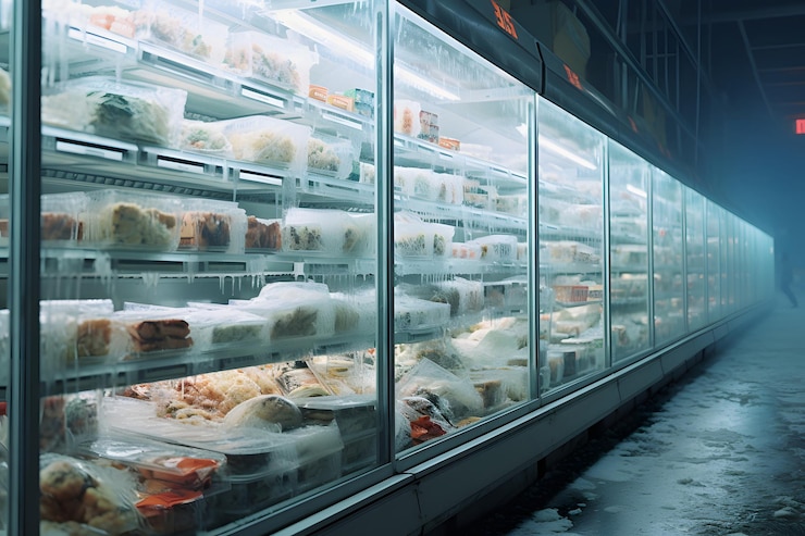 Foto escolhas de alimentos congelados para vidas ocupadas