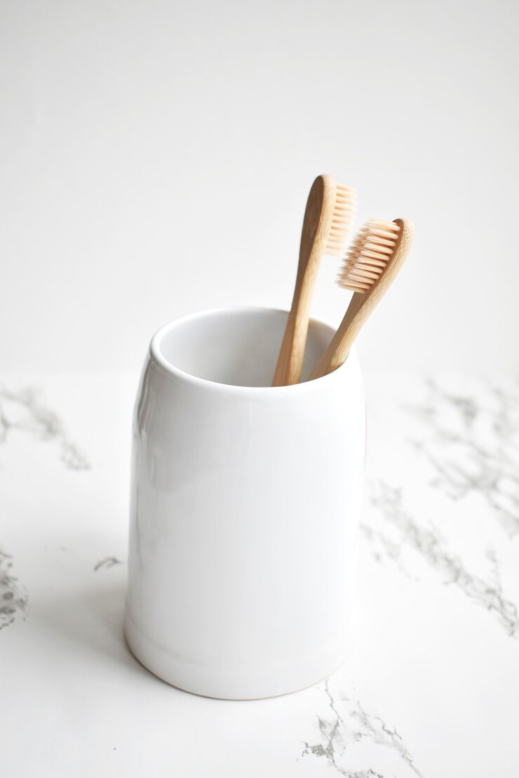 Escova de dentes de bambu ecológica