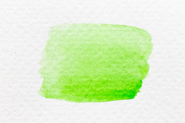 Escova de desenho de mão em aquarela de cor verde