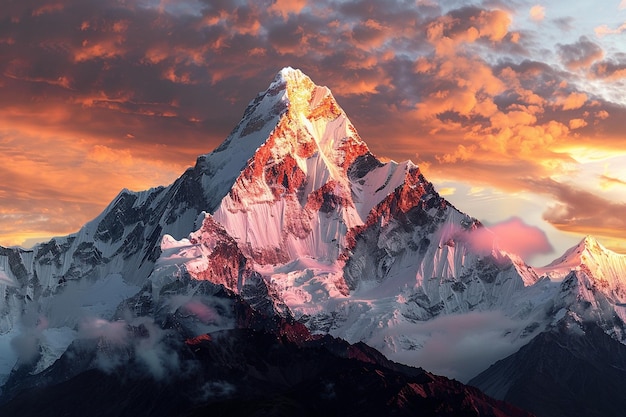 Foto escreva sobre a serenidade do pico da montanha o ai generativo