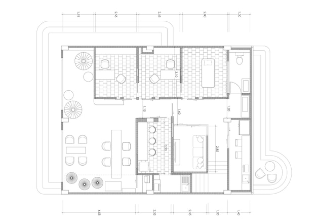 Foto escreva um projeto de arquitetura para a construção