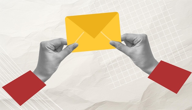 escribir una carta enviar un collage por correo electrónico un hermoso collage con el envío de una carta