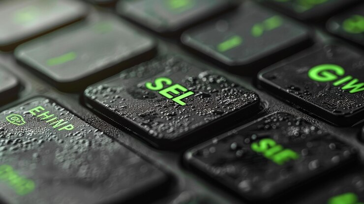 Foto escribir una palabra vender en el teclado baton